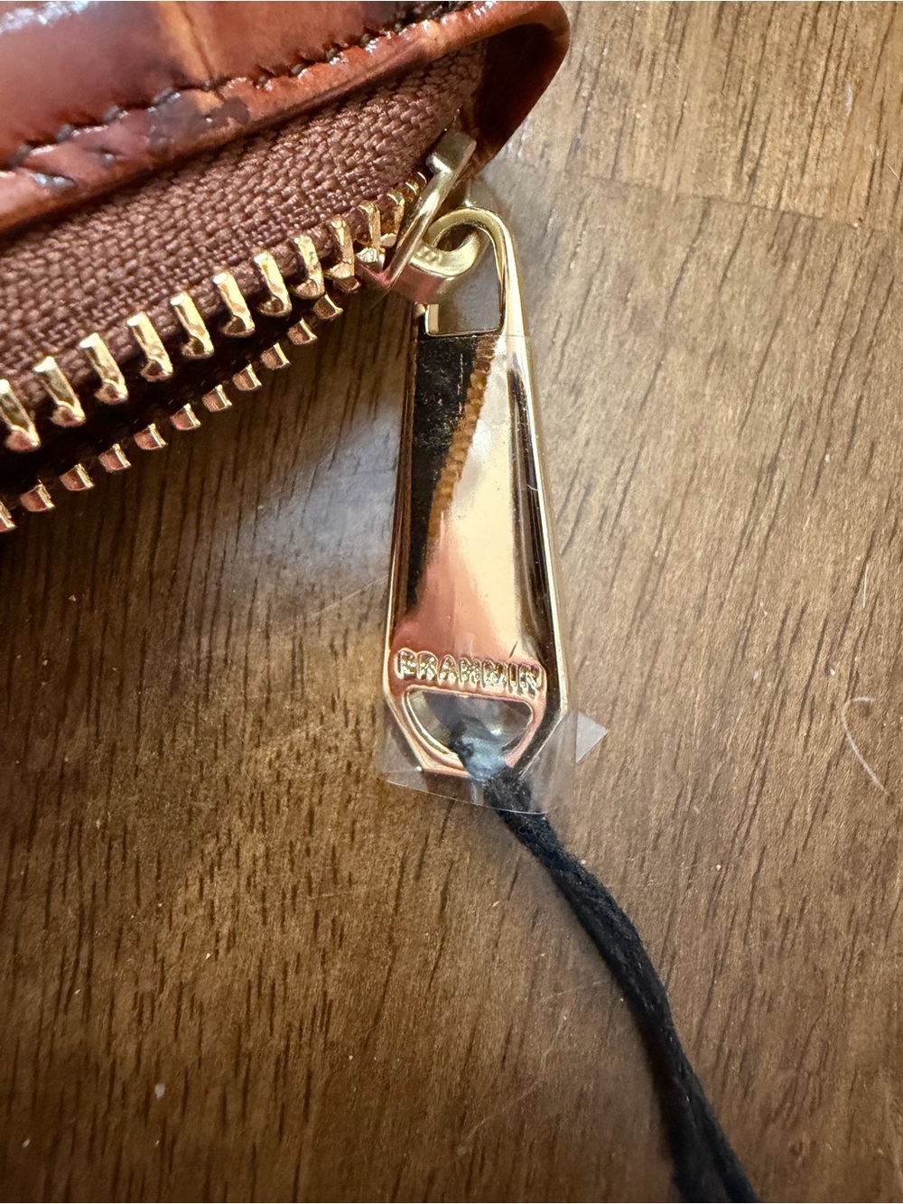 Brahmin Brown Crocodile-Embossed Zip Wallet - Picture 7 of 7